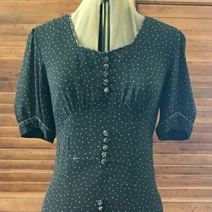 Fabulous Vintage Eileen West Black Maxi Dress!